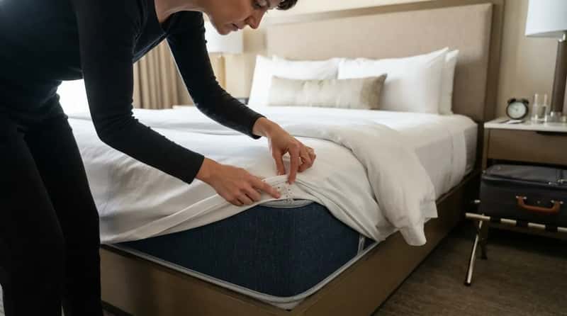 #3 - They Check the Sheets for Bed Bug Signs Before Sitting Down (Image Credits: Gemini)