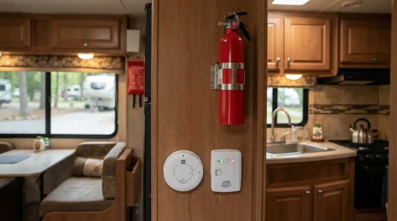 #4 - Fire Extinguisher and Detectors: The Gear You Hope Collects Dust (Image Credits: Gemini)