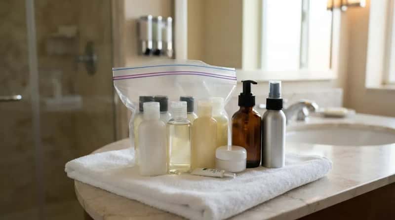 #6 - Refillable Mini Bottles Instead of Hotel Toiletries (Image Credits: Gemini)
