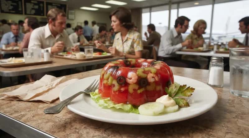 #19 - Tomato Aspic Molds Were Considered a "Fresh" Salad Option (Image Credits: Gemini)