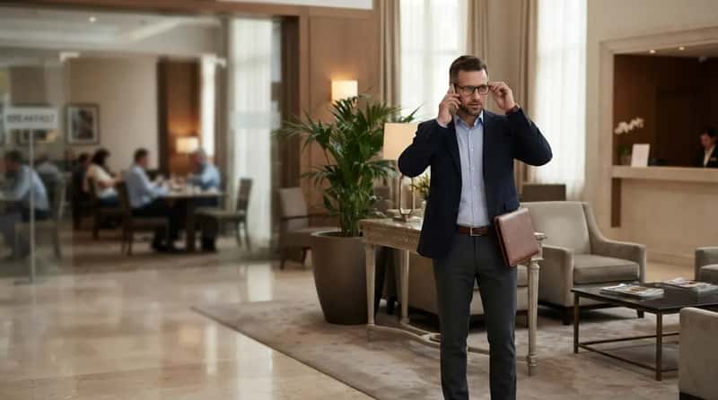 9. Taking the Call in the Lobby, Never at the Table (Image Credits: Gemini)