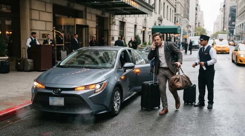 #7 - The Rental Car Still Idling at the Curb (Image Credits: Gemini)
