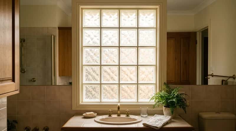 #27 - Glass Block Windows That Gave Privacy Without Darkness (Image Credits: Gemini)