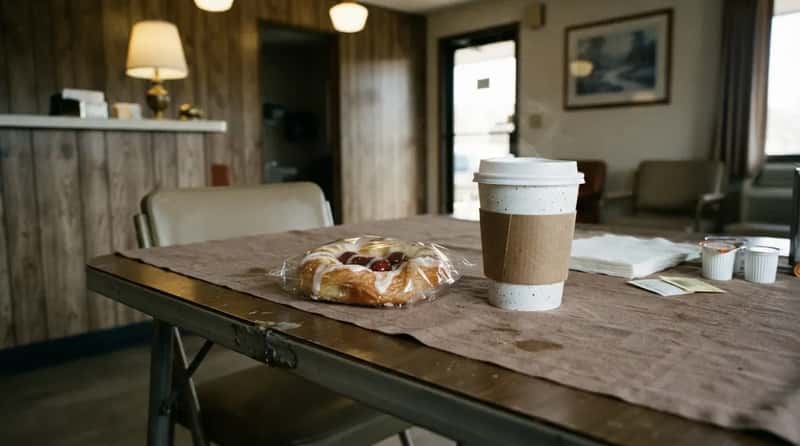 #19 - The Motel Danish and a Cup of Instant Coffee (Image Credits: Gemini)