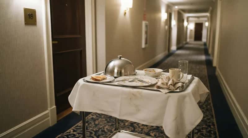 #18 - The Condition of Yesterday's Tray Left Outside the Door (Image Credits: Gemini)