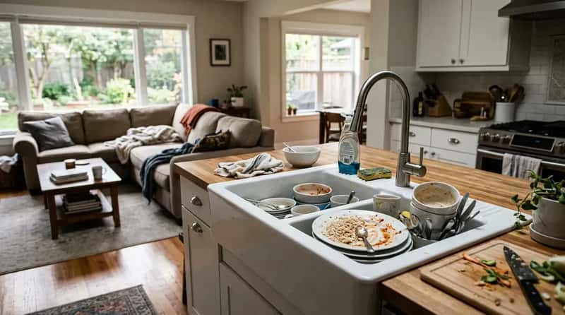 #25 - The Farmhouse Sink in an Open Layout: Beautiful, But There's a Catch (Image Credits: Gemini)