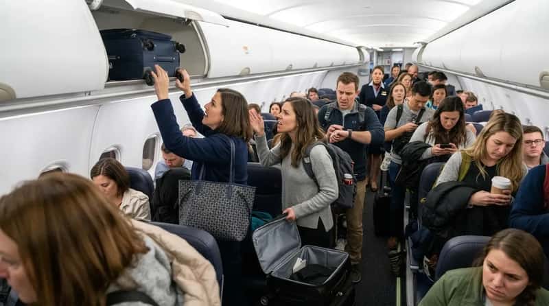 #21 - Blocking the Aisle to Argue About Overhead Bin Space (Image Credits: Gemini)
