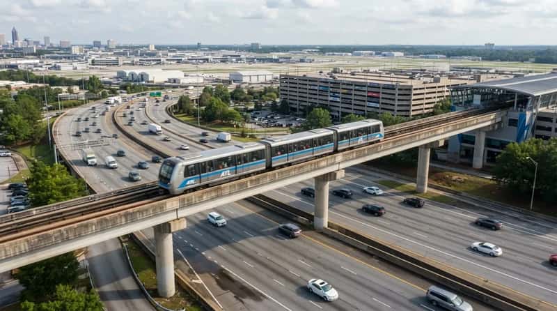 #10 - Atlanta (ATL): Five Minutes Over a Highway (Image Credits: Gemini)