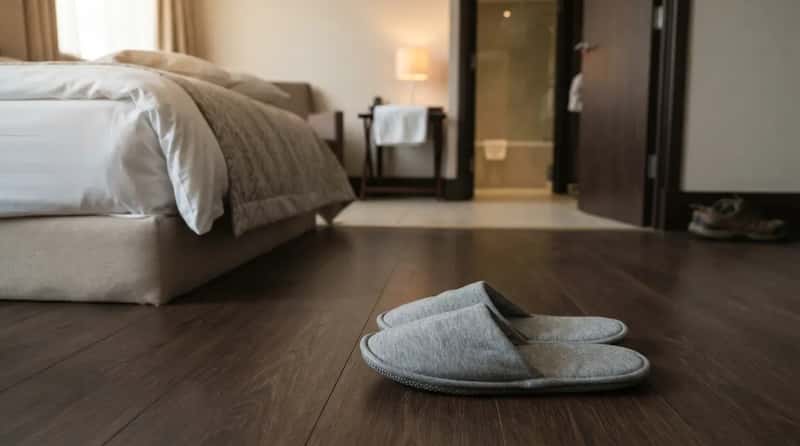 #12 - Slippers, Because Hotel Floors Are Everyone's Floors (Image Credits: Gemini)
