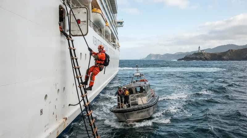 #3 - Leaving Port, the Whole Ladder Routine Happens Again in Reverse (Image Credits: Gemini)