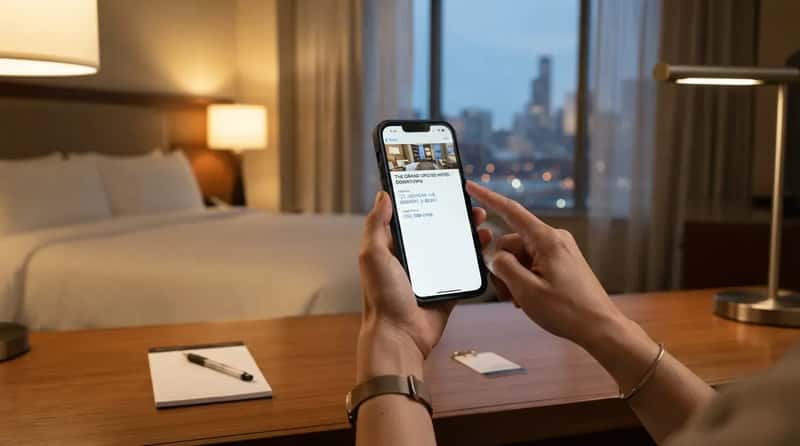 1. Screenshot the Hotel's Name, Address, and Phone Number (Image Credits: Gemini)