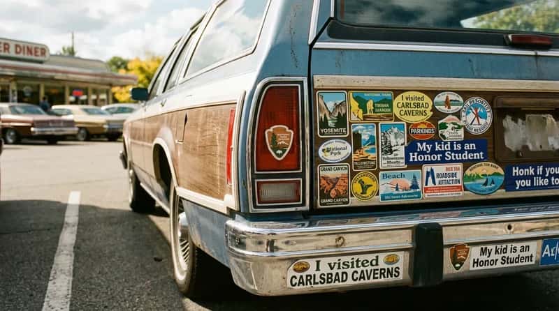 #9 - Souvenir Bumper Stickers on Real Bumpers (Image Credits: Gemini)