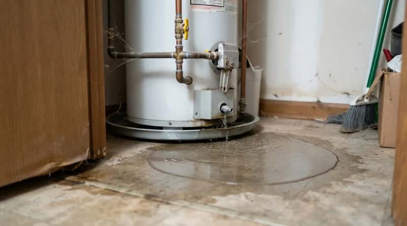 #2 - A Puddle Under the Water Heater or Furnace (Image Credits: Gemini)