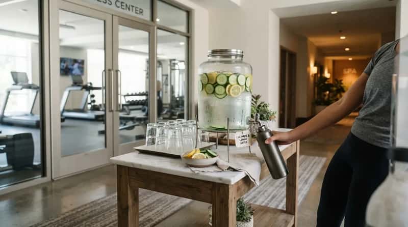 #17 - The Infused Water Station Beats the Minibar Bottle (Image Credits: Gemini)