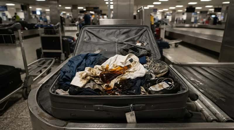 #10 - One Cracked Bottle Can Ruin the Whole Suitcase (Image Credits: Gemini)