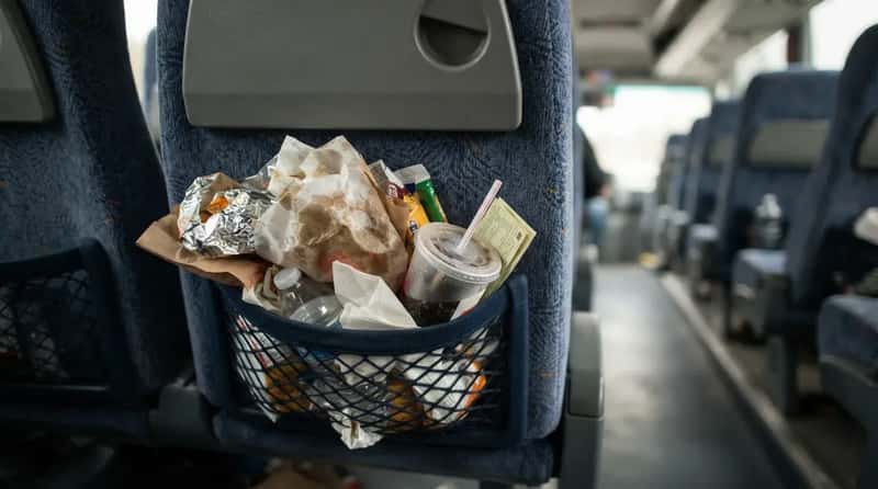 #13 - Stuffing the Seat Pocket With Wrappers and Half-Empty Cups (Image Credits: Gemini)