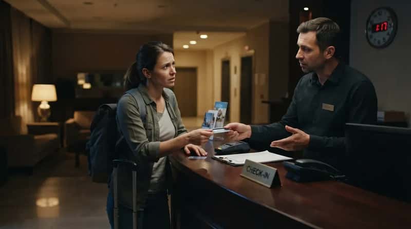 #9 - Someone Else's Credit Card Stalls More Check-Ins Than You'd Think (Image Credits: Gemini)