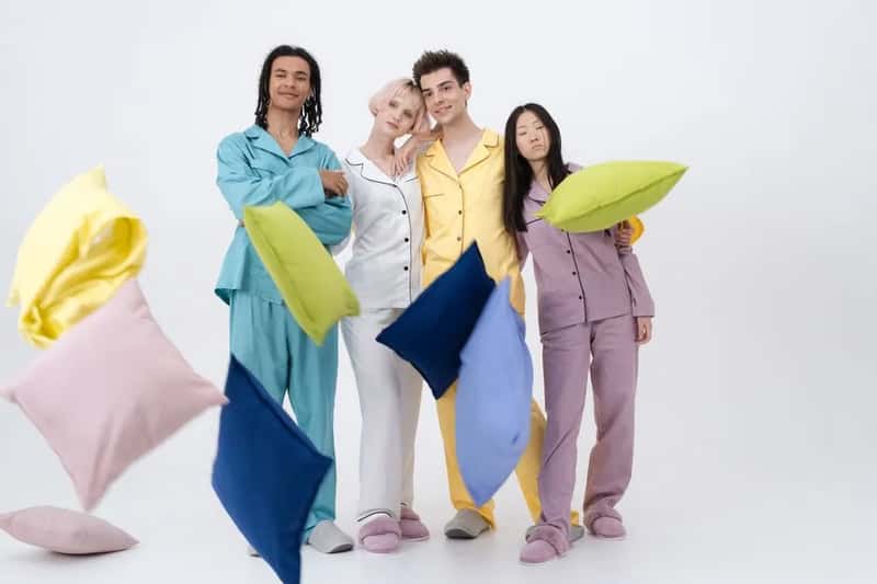 1. The full pajama set and slipper combo (Image Credits: Pexels)