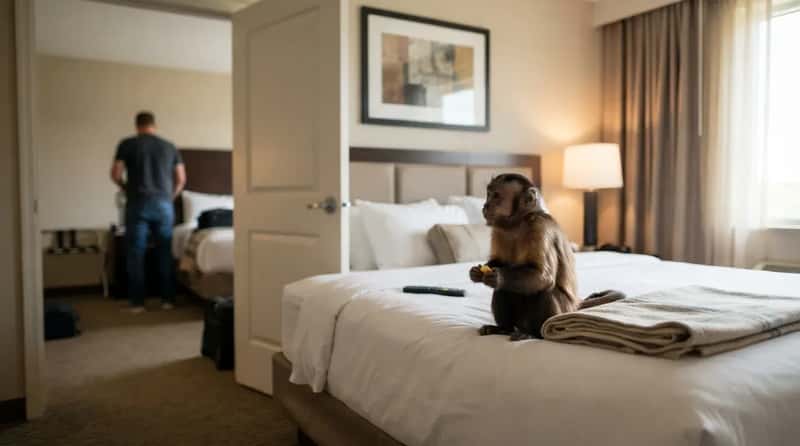 #5 - Two Rooms Because the Guest's Pet Monkey Needed Privacy (Image Credits: Gemini)