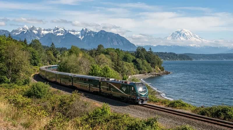 #10 - Amtrak Cascades: Mountains and Puget Sound on a Commuter Schedule (Image Credits: Gemini)