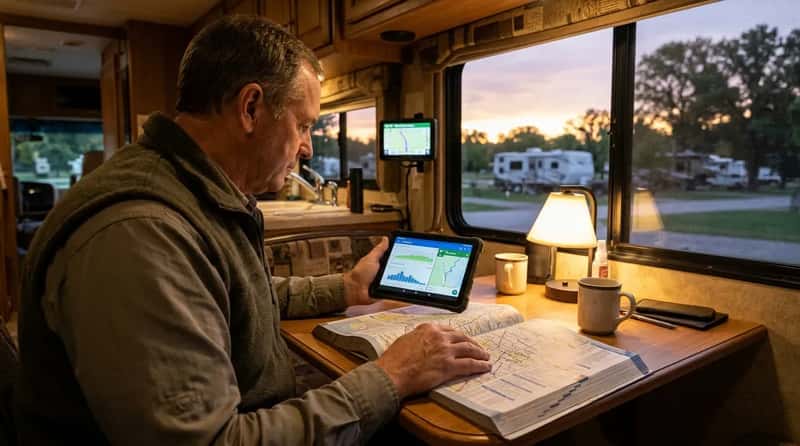 #3 - Checking Tomorrow's Wind and Route Before Bed (Image Credits: Gemini)