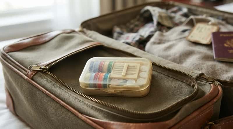 3. The Tiny Sewing Kit That's Been to a Dozen Countries Unopened (Image Credits: Gemini)