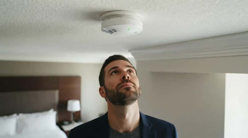 #8 - A Quick Glance Up at the Smoke Detector (Image Credits: Gemini)