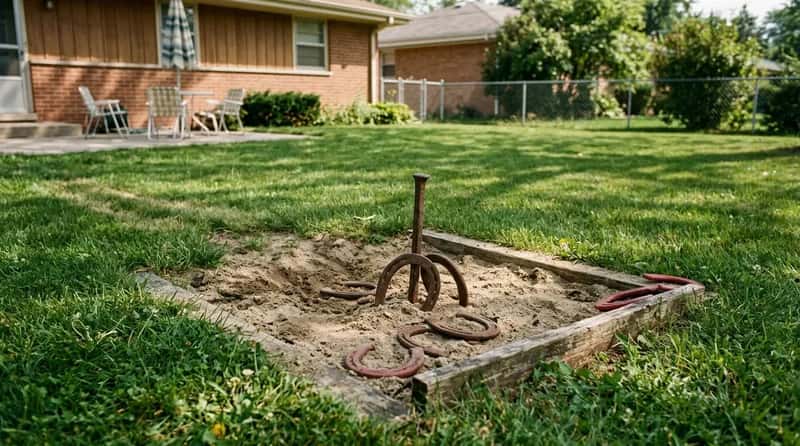 #16 - The Horseshoe Pit Dug Right Into the Lawn (Image Credits: Gemini)