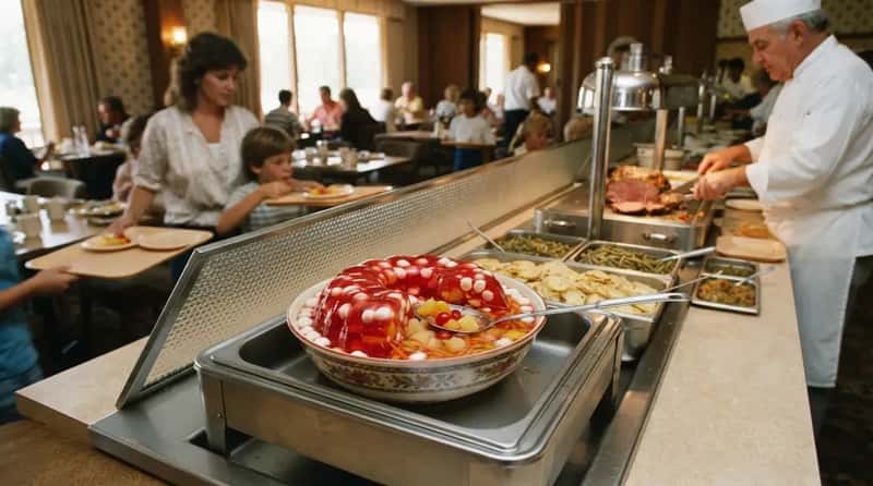 #20 - Jell-O Salads at Hotel Buffets Confused Every Kid Equally (Image Credits: Gemini)