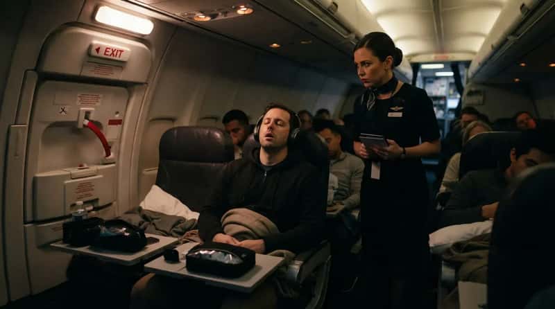 #4 - The Exit Row Passenger Who Looks Too Out of It to Help (Image Credits: Gemini)