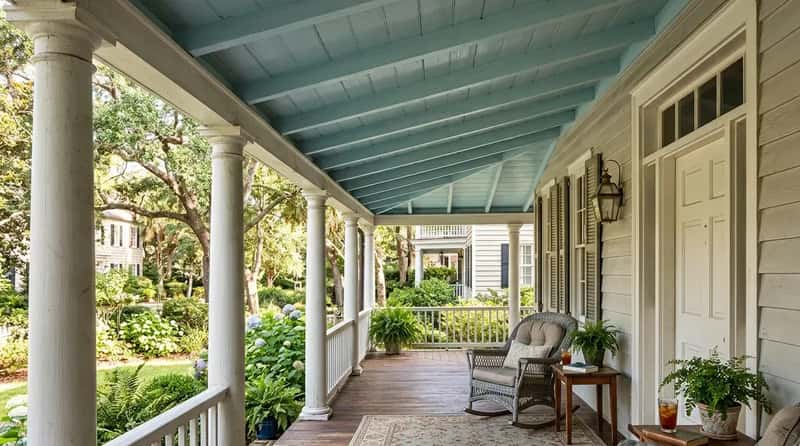 #22 - Deep Porch Ceilings Painted Haint Blue (Image Credits: Gemini)
