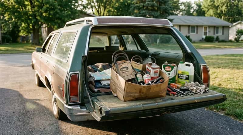 #7 - Carrying Spare Car Parts in the Trunk as Standard Equipment (Image Credits: Gemini)