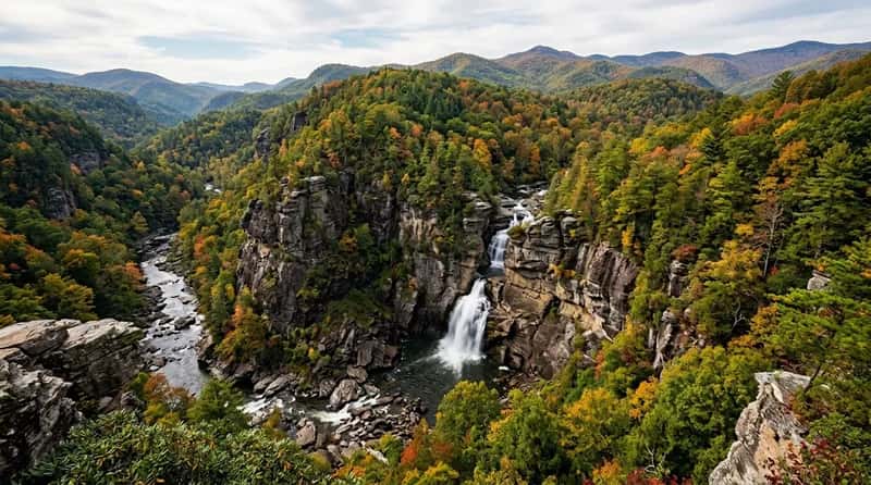 #21 - Linville Falls: A Tiny Community at a Giant Waterfall (Image Credits: Gemini)