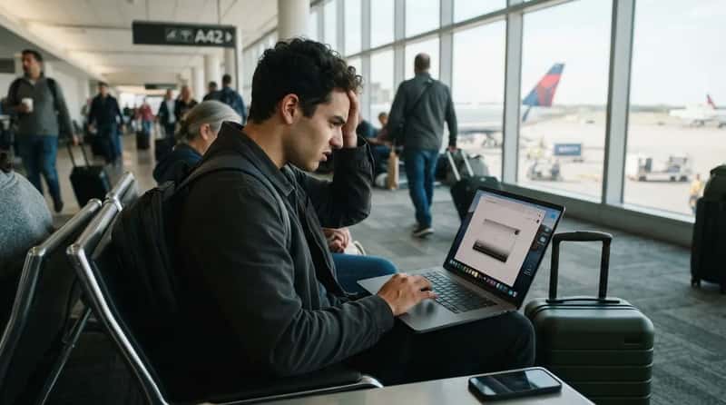 #4 - Airport Wi-Fi "Premium" Speed for a Connection That Should Just Work (Image Credits: Gemini)