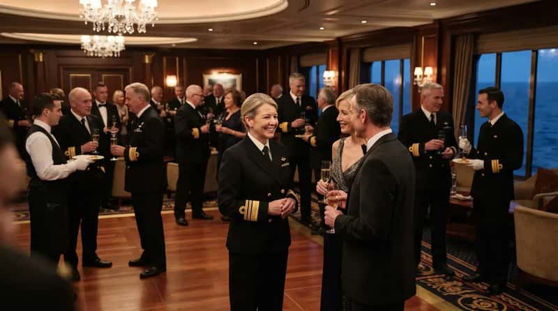 #13 - Cunard Saves Its Swanky Officer Party for the Top Two Tiers (Image Credits: Gemini)