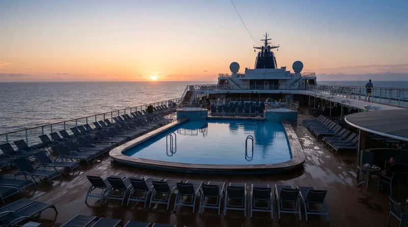 #8 - They Claim the Pool Deck at Sunrise (Image Credits: Gemini)