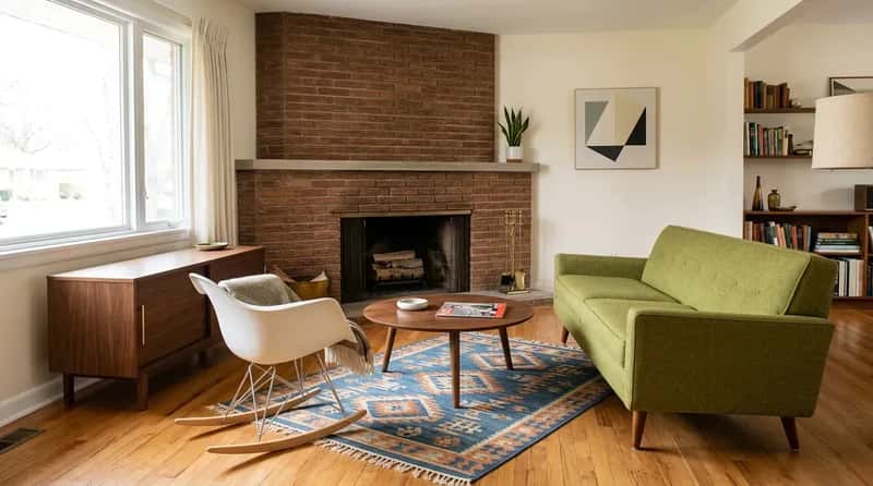 #12 - The Home With the Awkward Corner Fireplace (Image Credits: Gemini)