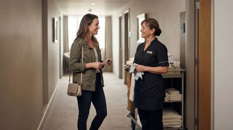 10. Introduce Yourself to Housekeeping Staff by Name (Image Credits: Gemini)