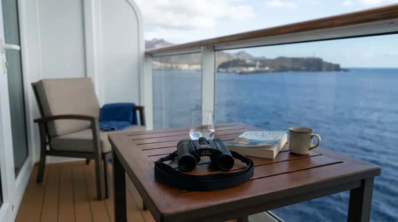 #12 - A Compact Pair of Binoculars on the Table (Image Credits: Gemini)