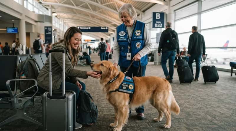16. Track Down the Airport's Resident Therapy Dog Squad (Image Credits: Gemini)