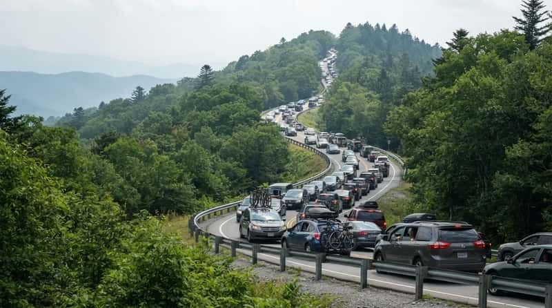 #13 - Great Smoky Mountains: Eleven Million Reasons for the Traffic (Image Credits: Gemini)
