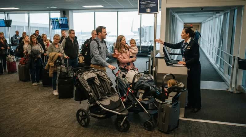 #8 - Bringing Multiple Strollers and Expecting Free Gate Storage (Image Credits: Gemini)