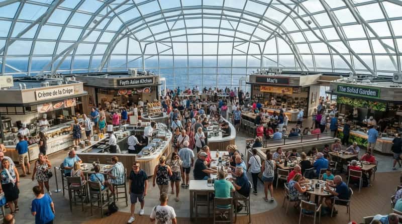 #2 - Royal Caribbean's AquaDome Market: Food Hall Hype Meets Giant-Ship Crowds (Image Credits: Gemini)