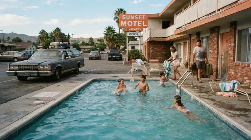 #8 - The Motel Pool Was the Real Vacation (Image Credits: Gemini)