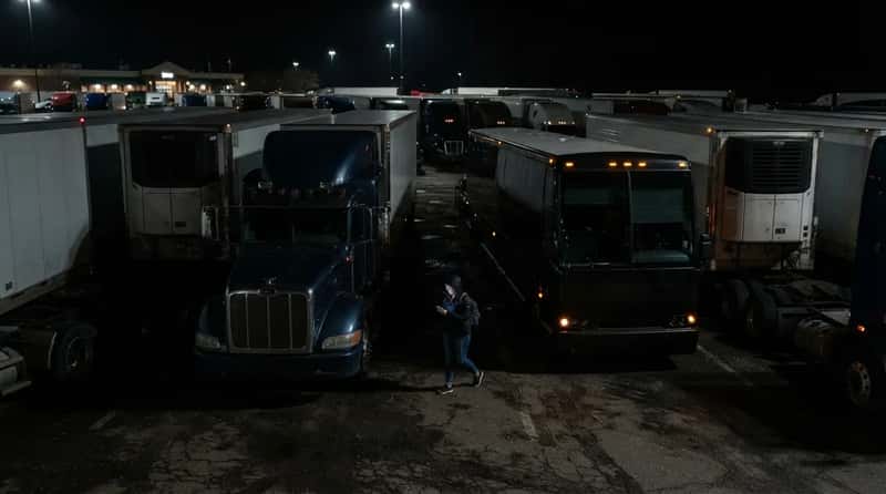 #3 - Wandering a Dark, Truck-Packed Lot After Midnight (Image Credits: Gemini)