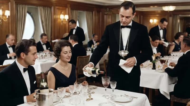#19 - Wine Wasn't Something You Grabbed Yourself, a Steward Handled Every Pour (Image Credits: Gemini)