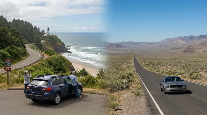 #3 - The Oregon Coast Is a Slow Traveler's Jackpot, While Nevada's "Loneliest Road" Isn't for the Easily Bored (Image Credits: Gemini)