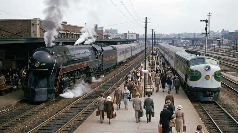 12. Steam Locomotives Were Still Clanging Along (Image Credits: Gemini)