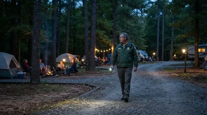 2. The Camp Host Actually Walks the Loop Every Night (Image Credits: Gemini)