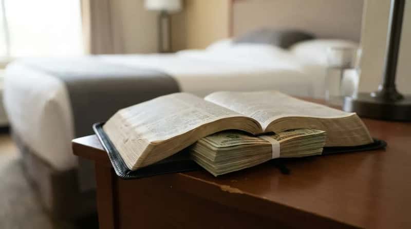 #19 - A Thick Stack of Money Tucked Inside a Bible (Image Credits: Gemini)